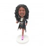 custom running reporter with a camera bobblehead