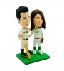 custom baseball fans couple bobblehead