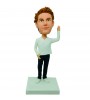 custom bobblehead casual man say hi