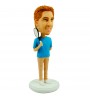custom casual bobblehead carrying a tennis racket