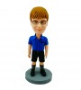 custom casual girl bobblehead in blue blous and black shorts