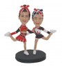 custom cheerleaders couple bobblehead