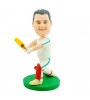 custom cricket player waving a bricket bat
