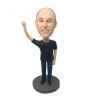 custom horns hand sign bobblehead