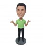 custom male bobblehead saying no problem