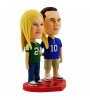 custom nfl fans couple bobblehead
