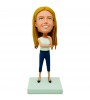 custom slim lady bobblehead