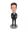 customised bobblehead smart man in formal suit