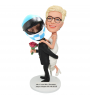 custom racing couple wedding bobbleheads