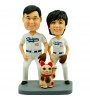 customised baseball couple bobblehead with Maneki Neko