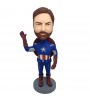 customised captain american boblehead saying hello