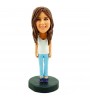 customised casual girl bobblehead