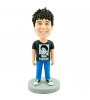 customised causal man bobble head doll