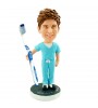 customised dentist bobble head with a big toothbrush