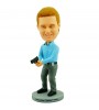 customised detective with a gun on hand bobblehead