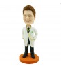 customised doctor bobblehead with stethoscope