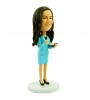 customised female colleague bobblehead