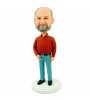 customised old man in red bobblehead