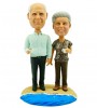 customised old pal couple bobblehead