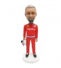customized racing driver bobblehead