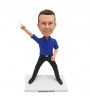 Dressed in formal dancine man in a facetious pose custom bobblehead