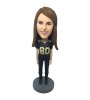 personalised american football female fan bobblehead