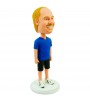 personalised casual bobblehead in blue t shirt