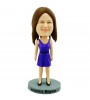 personalised casual female bobble head