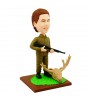 personalised hunter bobblehead holding a gun