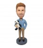 personalised male bobblehead with a panda