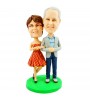 personalised old couple anniversary bobblehead