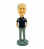 personalised old man bobble head doll
