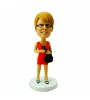 personalised pretty lady bobblehead carry a bag
