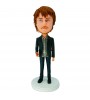 personalised smart man bobble head doll