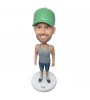 personalised strong man bobblehead in undershirt