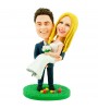personalised wedding bobblehead cake topper