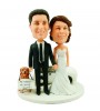 personalised wedding bobblehead with a dog and a car