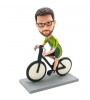 personalised cycling bobblehead wearing a racing suit