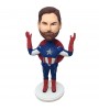 raising hands personalised captain american bobblehead