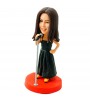 singer girl personalised bobblehead
