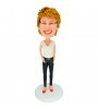 slim office lady personalised bobblehead