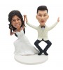 White Formal Dress Custom Wedding Bobblehead 