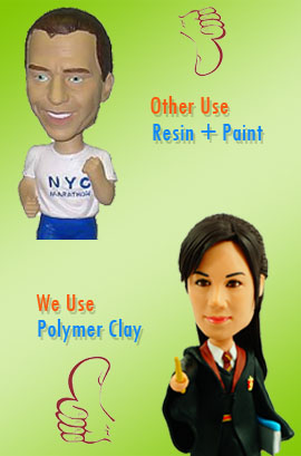 Custom Bobblehead Material Polymer Clay